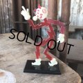 〜50s Vintage REDDY KILOWATT Standing Business Card Holder Figure Red w/Black Stand (M168)