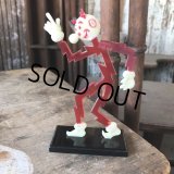〜50s Vintage REDDY KILOWATT Standing Business Card Holder Figure Red w/Black Stand (M168)