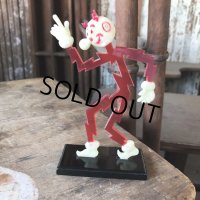 〜50s Vintage REDDY KILOWATT Standing Business Card Holder Figure Red w/Black Stand (M168)