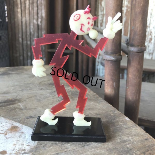 画像3: 〜50s Vintage REDDY KILOWATT Standing Business Card Holder Figure Red w/Black Stand (M168)