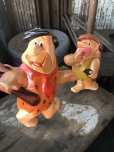 画像1: Vintage Flintstone Fred & Barney Wall Hanging Decor (M179)  (1)