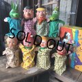 60s Scheithauer Hanna Barbera The Flintstones Hand Puppets Set of 8 w/Original Box (M180) 