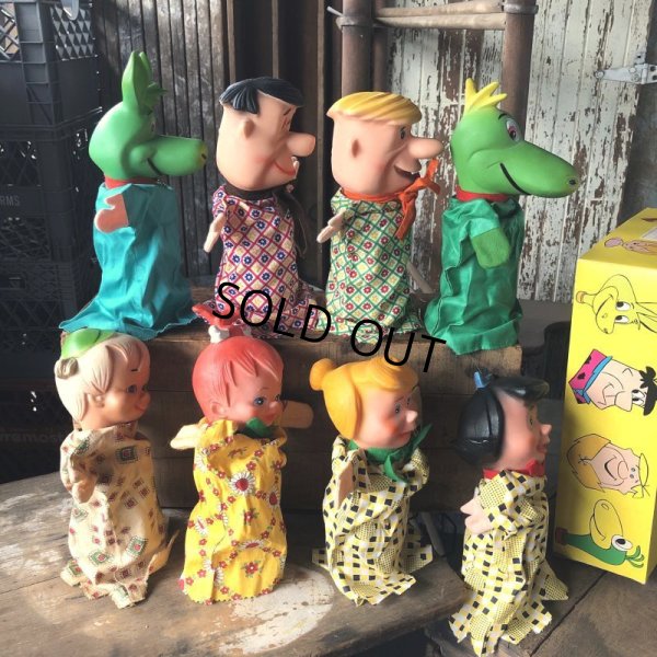 画像2: 60s Scheithauer Hanna Barbera The Flintstones Hand Puppets Set of 8 w/Original Box (M180) 