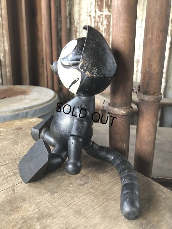 画像11: 1925 Vintage Sullivan Jointed Felix the Cat Wooden Doll (M187) 