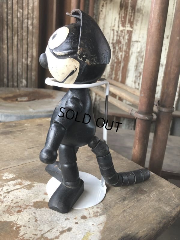 画像2: 1925 Vintage Sullivan Jointed Felix the Cat Wooden Doll (M187) 