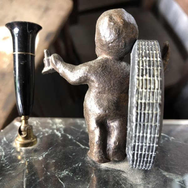 画像13: Rare! 50s Vintage Fisk Tires Advertising Desk Double Pen Holder Hard to Find!!! (M189)