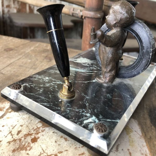 画像7: Rare! 50s Vintage Fisk Tires Advertising Desk Double Pen Holder Hard to Find!!! (M189)