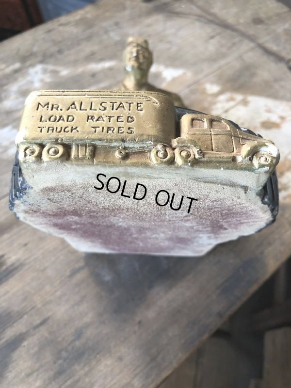 画像15: 60s Sears Roebuck MR.ALLSTATE Load Rated Truck Tires Plaster Ashtray (M190)