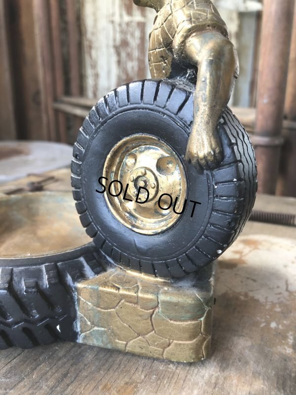 画像13: 60s Sears Roebuck MR.ALLSTATE Load Rated Truck Tires Plaster Ashtray (M190)