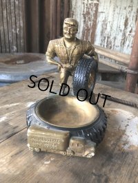 60s Sears Roebuck MR.ALLSTATE Load Rated Truck Tires Plaster Ashtray (M190)