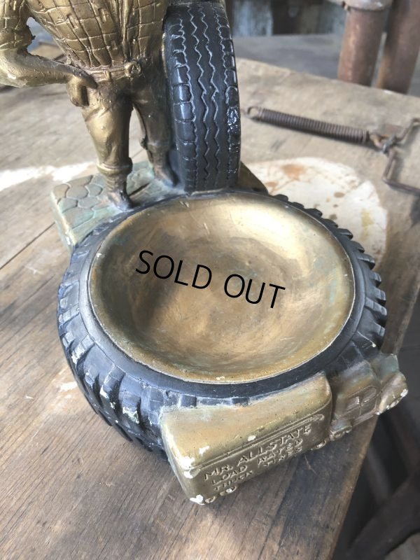 画像11: 60s Sears Roebuck MR.ALLSTATE Load Rated Truck Tires Plaster Ashtray (M190)
