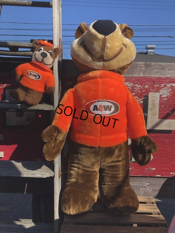 画像3: 80s Vintage A&W Root Beer Rooty Bear Jumbo Size Plush Doll 95cm (M191)
