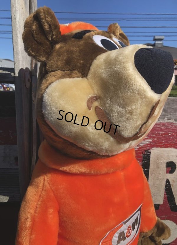 画像7: 80s Vintage A&W Root Beer Rooty Bear Jumbo Size Plush Doll 95cm (M191)