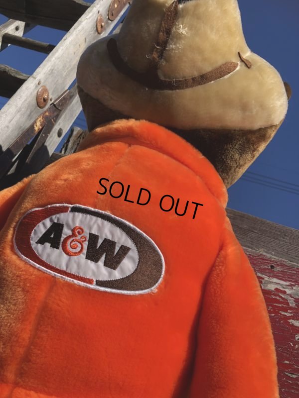 画像6: 80s Vintage A&W Root Beer Rooty Bear Jumbo Size Plush Doll 95cm (M191)