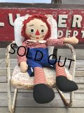 70s Vintage Raggedy Ann & Andy Rug Doll / Big Andy 100cm (M199) 