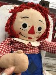 画像2: 70s Vintage Raggedy Ann & Andy Rug Doll / Big Andy 100cm (M199)  (2)