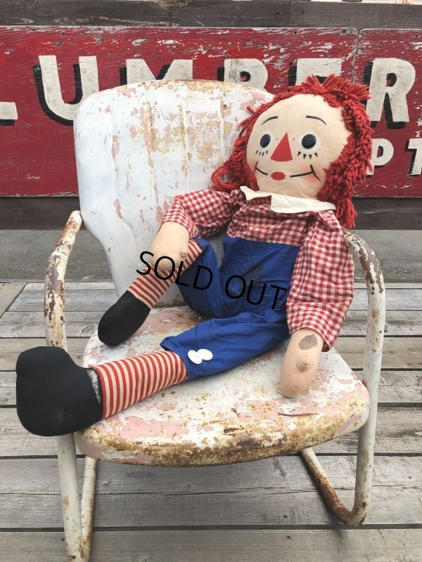 画像4: 70s Vintage Raggedy Ann & Andy Rug Doll / Big Andy 100cm (M199) 