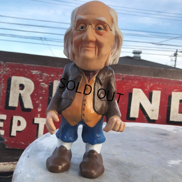 画像1: 70s Vintage Benj Franklin Coin Bank Doll (M198) 