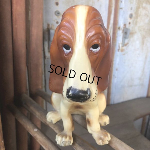 画像7: Vintage Basset Hound Plastic Statue (M196)