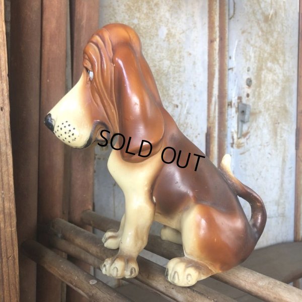 画像4: Vintage Basset Hound Plastic Statue (M196)