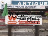 【店舗引き取り限定】 Vintage Advertising Wienerschnitzel Hot Dogs Store Display Wooden Sign (M201) 