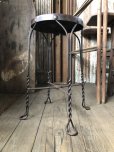 画像2: 1900s Antique ROYAL M.M CO CHICAGO Ice Cream Parlor Stool Twisted Iron Legs (M203)  (2)