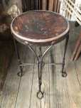 画像1: 1900s Antique ROYAL M.M CO CHICAGO Ice Cream Parlor Stool Twisted Iron Legs (M203)  (1)