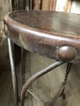 画像18: 1900s Antique ROYAL M.M CO CHICAGO Ice Cream Parlor Stool Twisted Iron Legs (M203) 