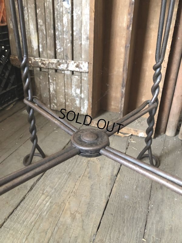 画像12: 1900s Antique ROYAL M.M CO CHICAGO Ice Cream Parlor Stool Twisted Iron Legs (M203) 