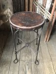 画像4: 1900s Antique ROYAL M.M CO CHICAGO Ice Cream Parlor Stool Twisted Iron Legs (M203) 