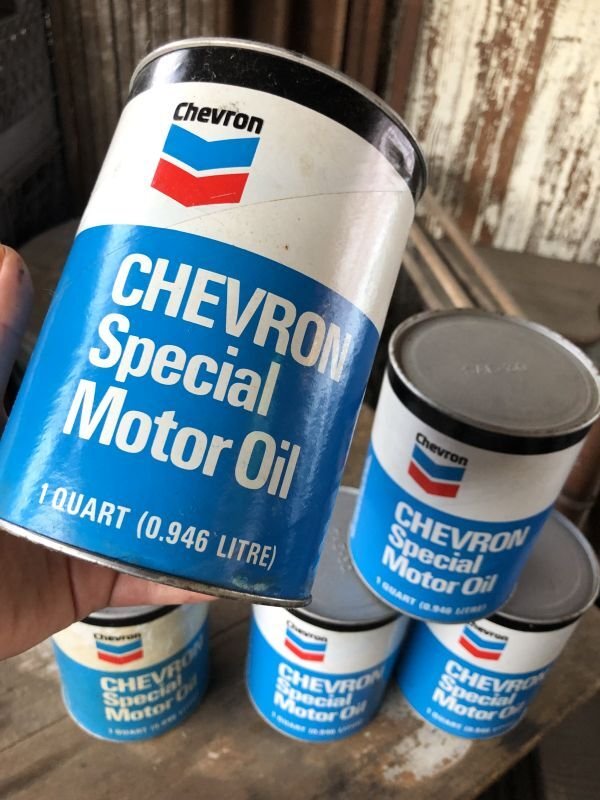 画像1: Vintage CHEVRON Quart Oil can (M206) 