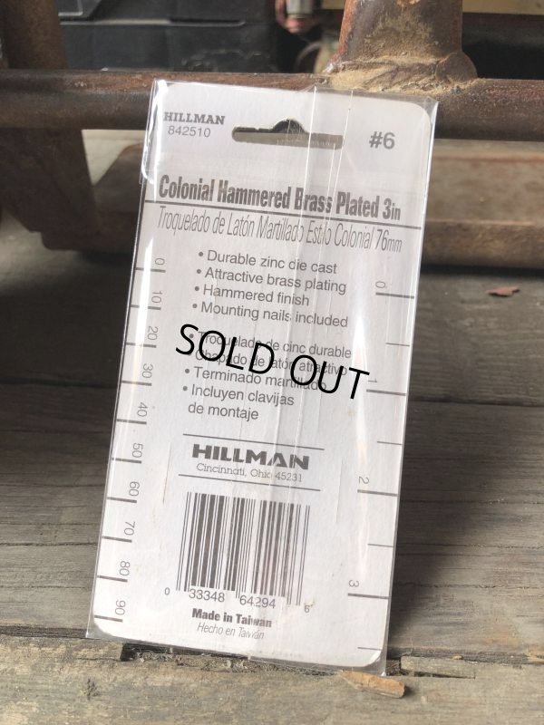 画像3: Vintage Hillman 3-Inch Colonial Hammersd Brass Plated House Number 6 (M209) 