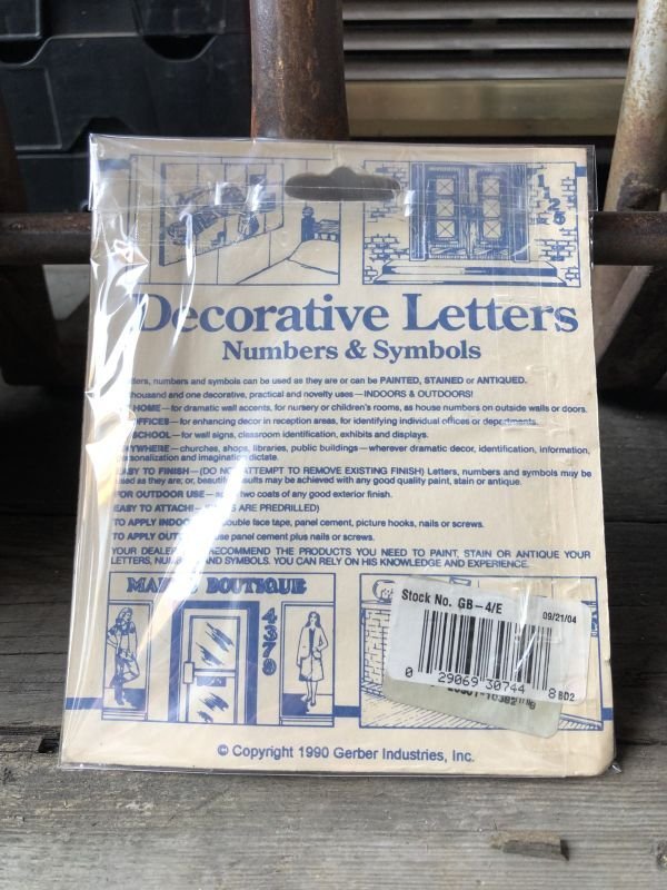 画像3: Vintage Gerber 4-Inch Decorative Letters E (M217) 
