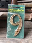 画像2: Vintage Hillman 3-Inch Colonial Hammersd Brass Plated House Number 9 (M206)  (2)