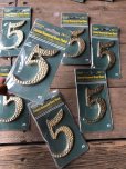 画像1: Vintage Hillman 3-Inch Colonial Hammersd Brass Plated House Number 5 (M210)  (1)