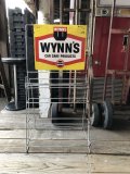 Vintage WYNN'S FRICTION PROOFING Oil Store Display Sign Rack (M264) 