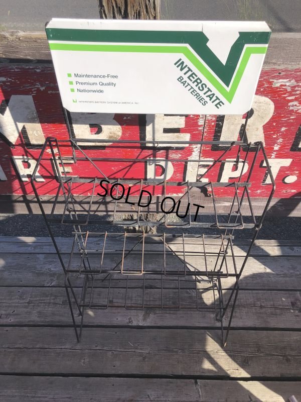 画像3: Vintage Interstate Batteries Advertising Sign Metal Store Display Rack Stand (M265) 