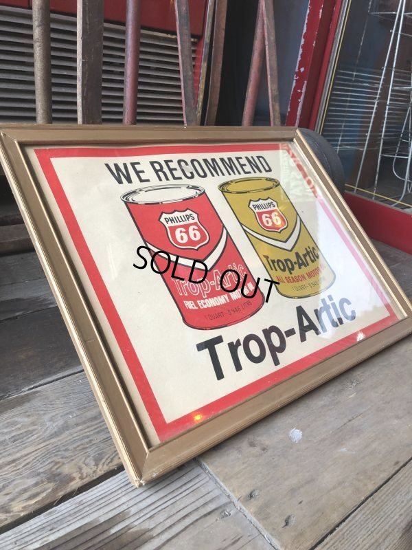 画像3: 60s Vintage Phillips 66 Trop Artic 1 Quart Motor oil Can Sign (M267) 
