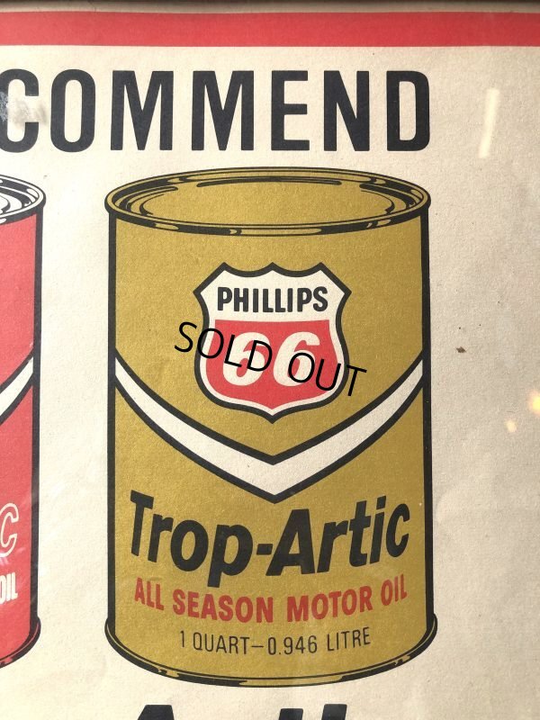 画像5: 60s Vintage Phillips 66 Trop Artic 1 Quart Motor oil Can Sign (M267) 