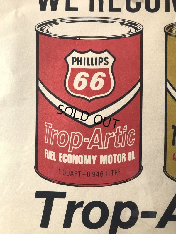 画像4: 60s Vintage Phillips 66 Trop Artic 1 Quart Motor oil Can Sign (M267) 