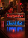 画像15: Vintage Advertising Budweiser Beer I Heard That! Lighted Store Display Sign (M269) 