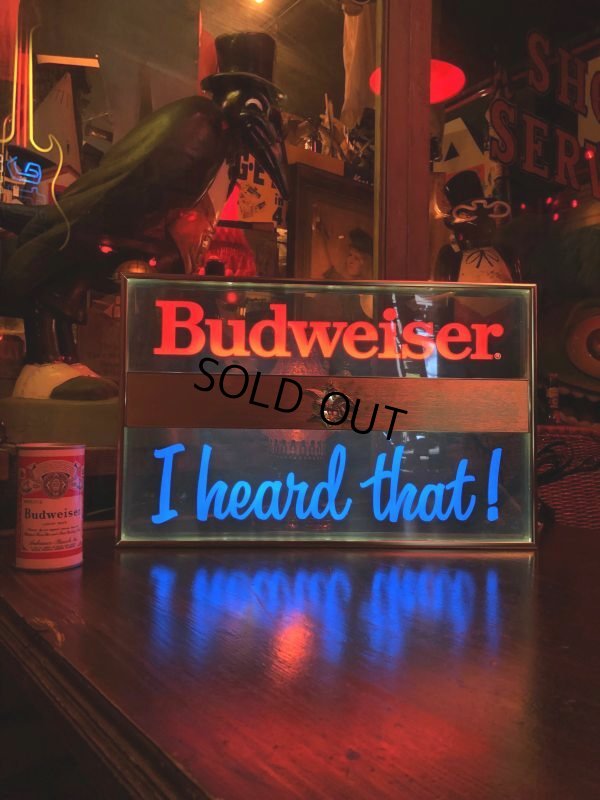 画像15: Vintage Advertising Budweiser Beer I Heard That! Lighted Store Display Sign (M269)