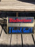 画像2: Vintage Advertising Budweiser Beer I Heard That! Lighted Store Display Sign (M269)  (2)