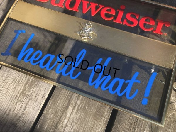 画像11: Vintage Advertising Budweiser Beer I Heard That! Lighted Store Display Sign (M269)