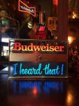 画像1: Vintage Advertising Budweiser Beer I Heard That! Lighted Store Display Sign (M269)  (1)