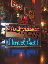 Vintage Advertising Budweiser Beer I Heard That! Lighted Store Display Sign (M269) 