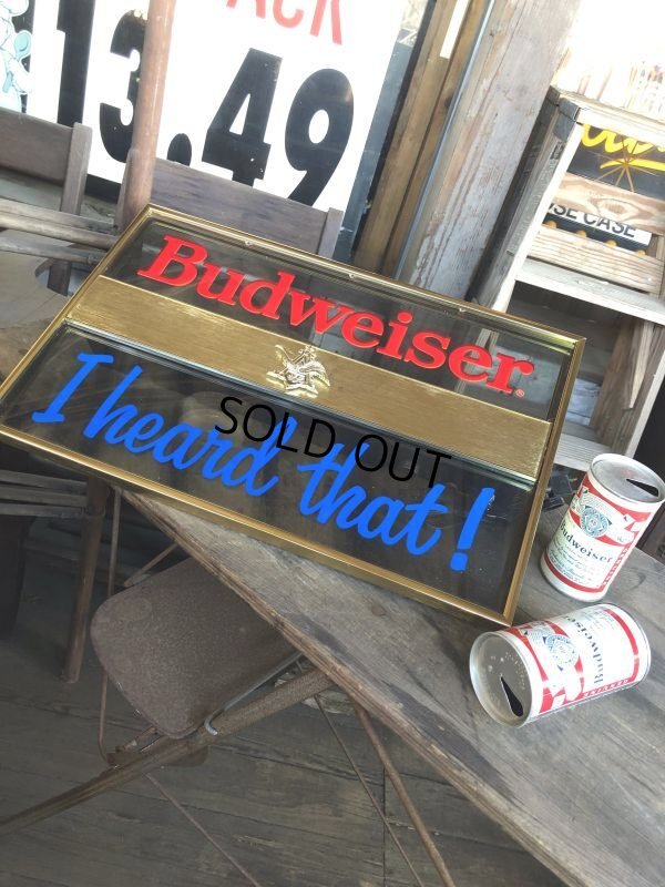 画像14: Vintage Advertising Budweiser Beer I Heard That! Lighted Store Display Sign (M269)