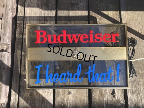 画像13: Vintage Advertising Budweiser Beer I Heard That! Lighted Store Display Sign (M269)