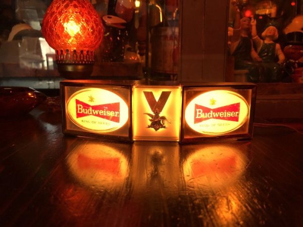 画像16: Vintage Budweiser Beer Lighted Store Display Advertising BAR Sign (M270) 