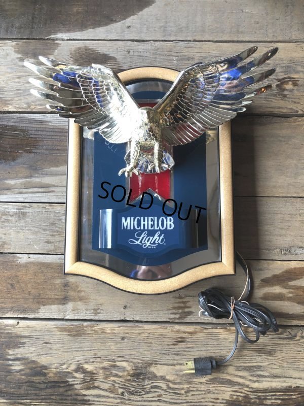 画像18: Vintage Michelob Light Beer 3D Eagle Plaque Store Display Lighted Sign (M272) 